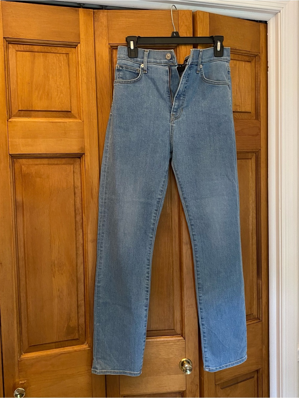 Veronica Beard Light Blue Straight-Leg Jeans